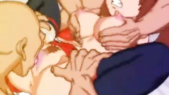 Bandit's Bondage and Gagging Hentai Gangbang