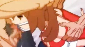 Bandit's Bondage and Gagging Hentai Gangbang