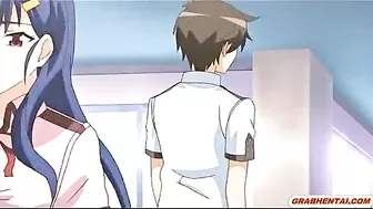 Bandit Gangbang of Rope-Bound Hentai Guy's Girl Friends