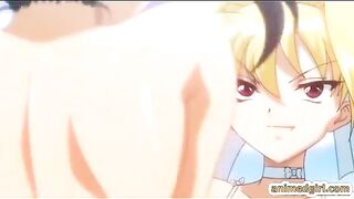 Shemale hentai bigboobs footjob and hard fucked in the swimming pool