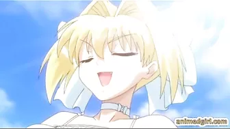 Shemale hentai bigboobs footjob and hard fucked in the swimming pool