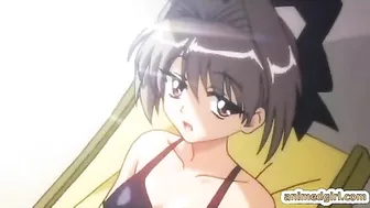 Shemale hentai bigboobs footjob and hard fucked in the swimming pool