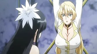 Chained Hentai Threesome Gets Squeezed Huge Boobs