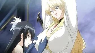 Chained Hentai Threesome Gets Squeezed Huge Boobs