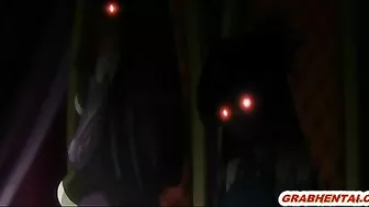 Chained Hentai Threesome Gets Squeezed Huge Boobs