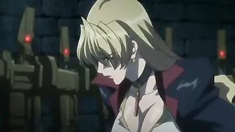 Chained Hentai Threesome Gets Squeezed Huge Boobs