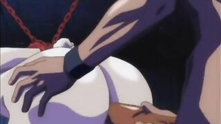 Chained hentai bigboobs group assfucked by bandits, anime