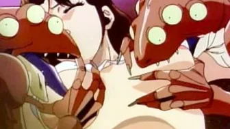 Hentai schoolgirl gangbanged by monstrous frogs in this steamy anime