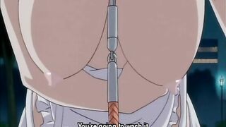 Hentai Maid in Leash Gets Pushed to Suck Hard Cock - Young Anime