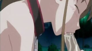 Hentai Maid in Leash Gets Pushed to Suck Hard Cock - Young Anime