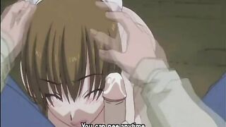 Hentai Maid in Leash Gets Pushed to Suck Hard Cock - Young Anime