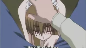 Hentai Maid in Leash Gets Pushed to Suck Hard Cock - Young Anime