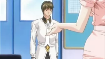 Chained Cock Gets Licked and Fucked in Anime Bondage Hentai