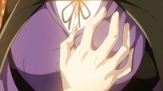 Fingering and sucking cock in anime with big boobs