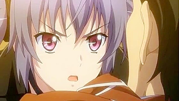 Fingering and sucking cock in anime with big boobs