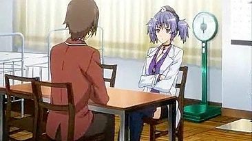 Fingering and sucking cock in anime with big boobs