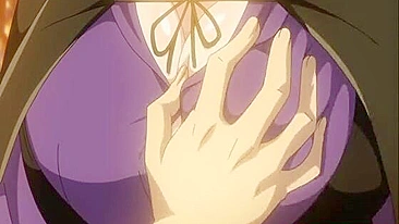 Fingering and sucking cock in anime with big boobs