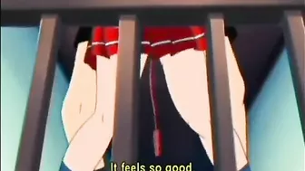 Cute hentai schoolgirl dildoed pussy and assfucked, anime