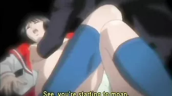 Cute hentai schoolgirl dildoed pussy and assfucked, anime