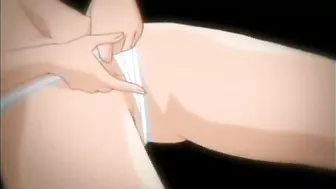 Cute hentai schoolgirl dildoed pussy and assfucked, anime