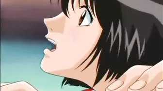 Cute hentai schoolgirl dildoed pussy and assfucked, anime