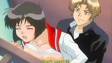 Cute hentai schoolgirl dildoed pussy and assfucked, anime