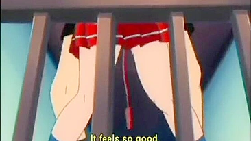 Cute hentai schoolgirl dildoed pussy and assfucked, anime