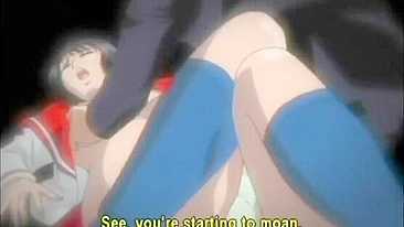 Cute hentai schoolgirl dildoed pussy and assfucked, anime