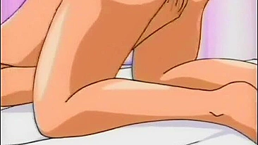 Cute hentai schoolgirl dildoed pussy and assfucked, anime