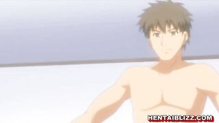 Melon Boobs Hentai Wetpussy Poking and Creampie - Anime