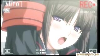 Tied hentai coed with bigboobs assfucked in the train, anime