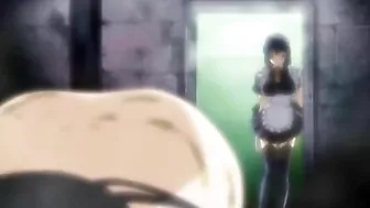 Bondage Muzzled Maid Fucks and Sucks in Hentai Anime