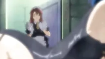 Bondage Muzzled Maid Fucks and Sucks in Hentai Anime