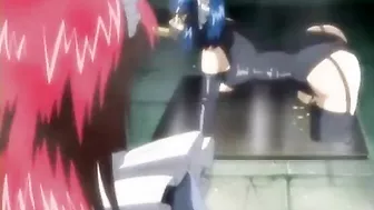 Bondage Muzzled Maid Fucks and Sucks in Hentai Anime