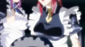 Bondage Muzzled Maid Fucks and Sucks in Hentai Anime