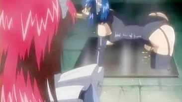 Bondage Muzzled Maid Fucks and Sucks in Hentai Anime