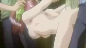 Hentai Schoolgirl with Muzzle Gangbanged by Rope Bondage and Tied Up in Anime