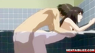 Hot bigboobs hentai sucking cock and fucking in the bathtub, anime,  bigboobs,  hentai,  sucking,  cock,  fucking