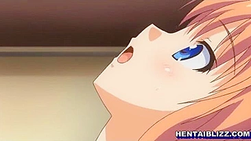 Cute hentai schoolgirl sucking bigcock and wetpussy fucking, anime