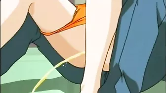 Busty hentai gets squeezed her big tits, anime