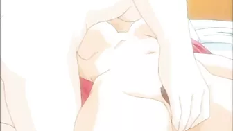 Busty hentai gets squeezed her big tits, anime