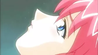 Busty hentai gets squeezed her big tits, anime