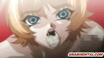 Hentai Video - Pregnant Woman Sucks Monster cock and Swallows Cum