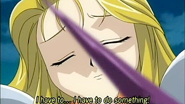 Busty hentai caught and fucked by bat monster tentacles in anime