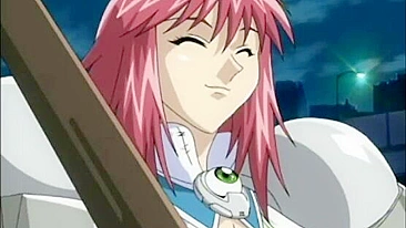 Busty hentai caught and fucked by bat monster tentacles in anime