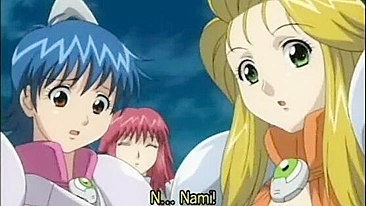 Busty hentai caught and fucked by bat monster tentacles in anime