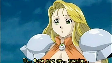 Busty hentai caught and fucked by bat monster tentacles in anime