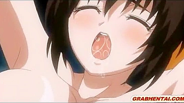Busty hentai schoolgirl hard  poked allhole by tentacles, Anime,  Busty