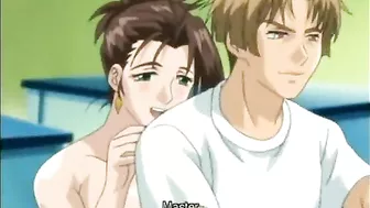 Hentai Porn - Coeds Sucking Dick and Threesome Fucking