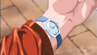 Roped hentai girls with muzzle group fucking in the office, anime